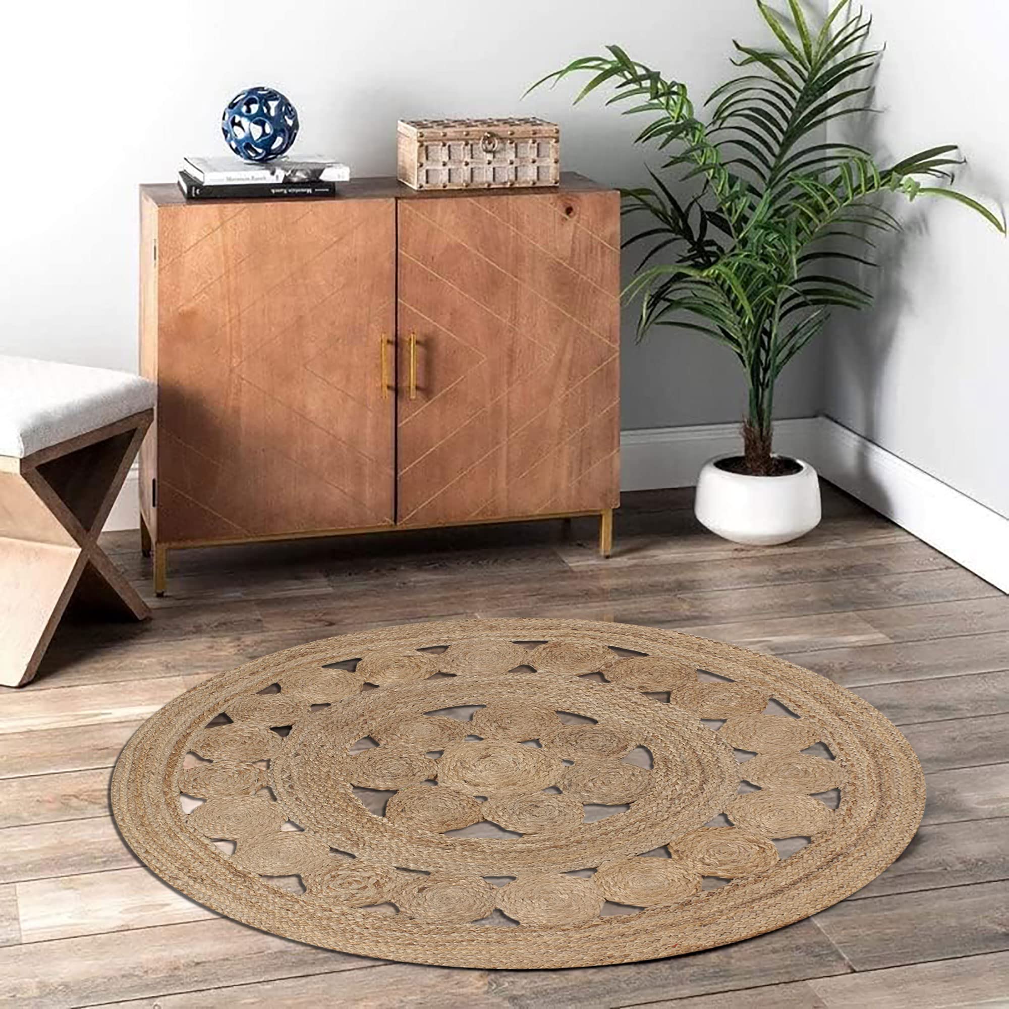 Tapis en jute indien beige pour une ambiance cocooning dans la chambre