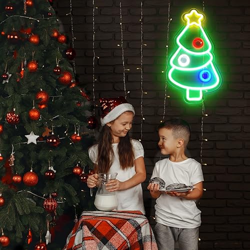 Miniatura 2 de SmilingTown Letreros de neón de Navidad para decoración de pared, funciona con USB, luces decorativas para el hogar, oficina, bar, pub, club,