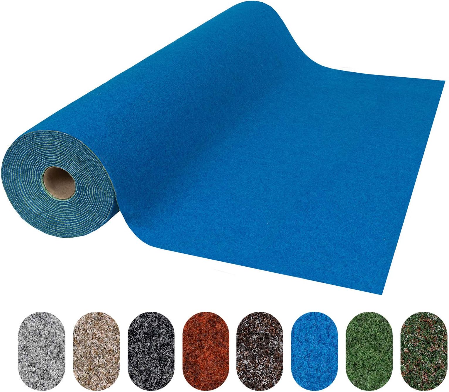 Floordirekt Wonder Colour Garden Matting, Lawn Carpet Balcony Rug, Durable and Weather Resistant Outdoor Matting, Lawn Turf Carpet, Balony Patio Matting (Blue, 100 x 900 cm)
