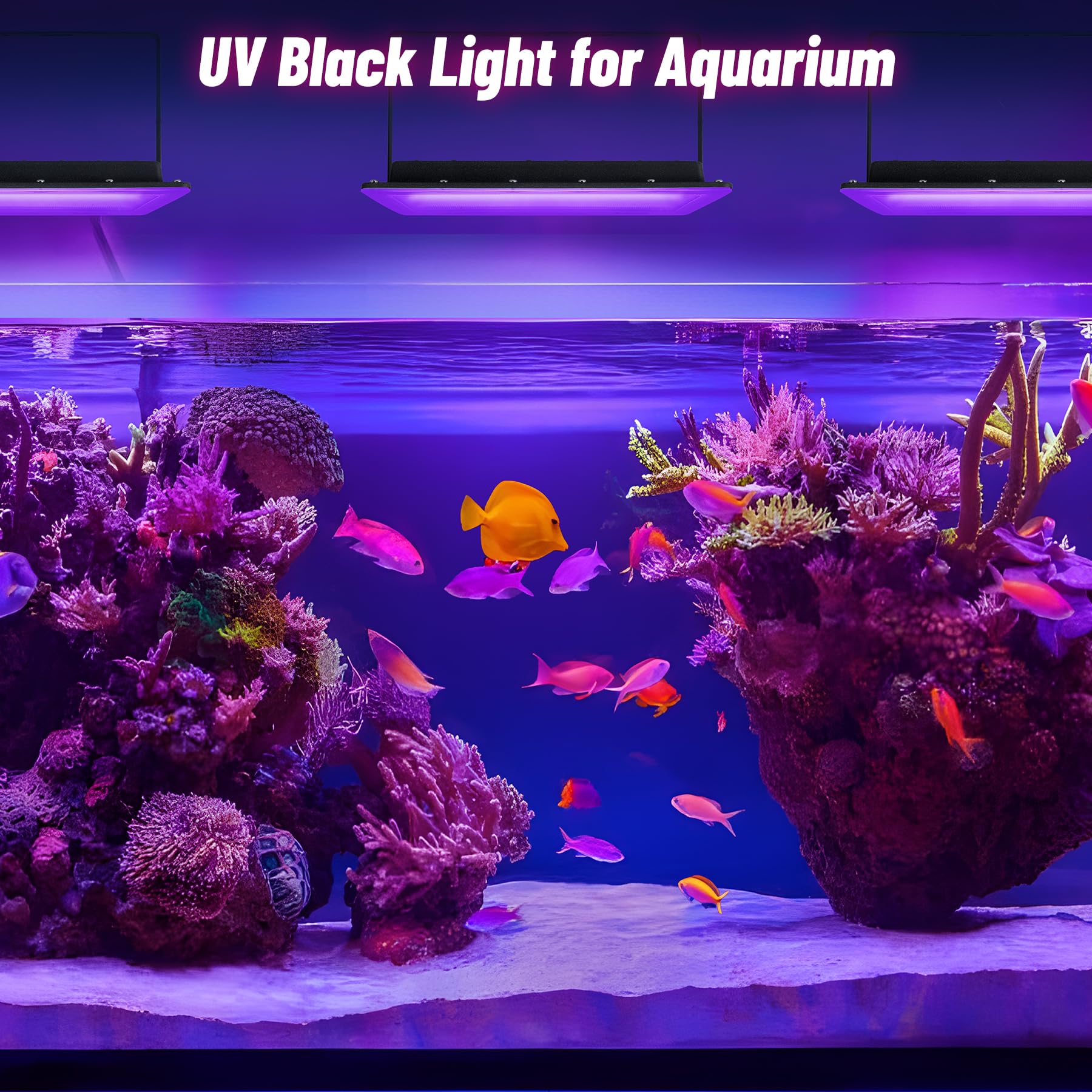Luce Nera UV per Festa, 2 Pezzi Luce UV 100W, Lampada UV 395nm, IP65 Impermeabile, Blacklight per Feste Glow, Decorazioni Halloween, Discoteca, Illuminazione Palco, Accessori per Feste