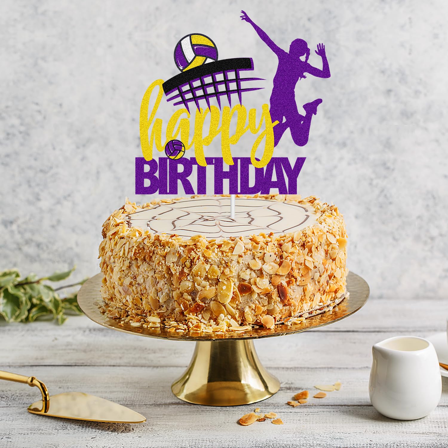 Amazon.co.jp: バレーボール Happy Birthday ケーキトッパー - ピンク