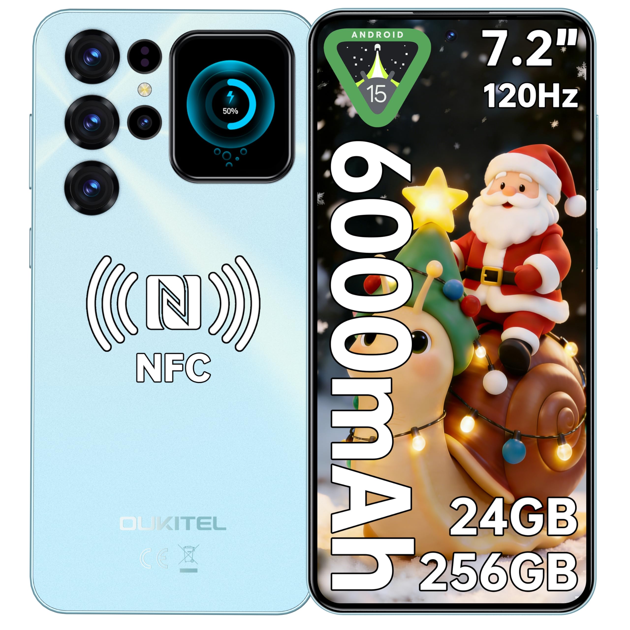 OUKITEL C68 Plus Smartphone Without Contract - 24GB + 256GB