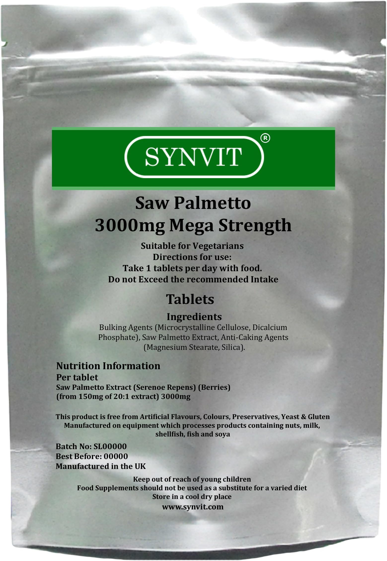 Saw Palmetto 3000mg x120 Synvit