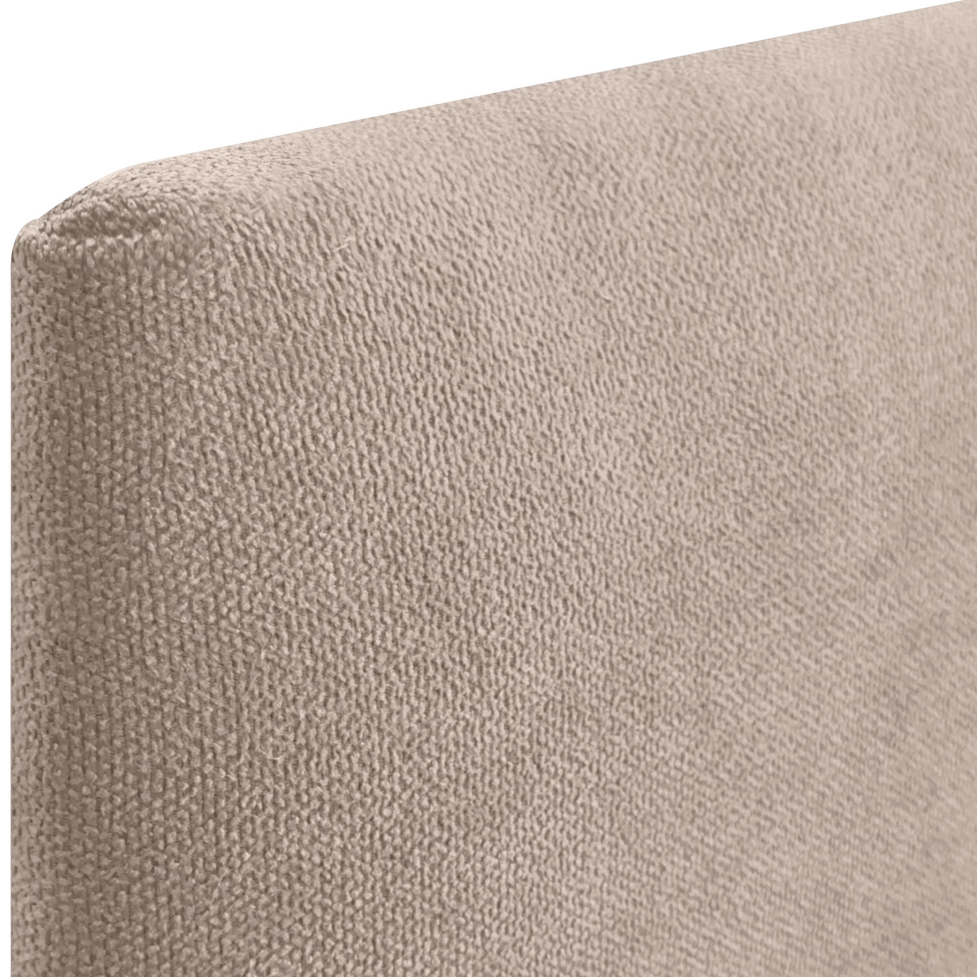 DHOME Tête de Lit Capitonnée Unie en Tissu Aqualine avec Pieds Hauteur 70CM Épaisseur 4cm et 8cm pour Mur Acoustique Têtes de Lit Tête Absorbante Lit Chambre (Tissu Beige, 150cm, Épaisseur 4cm)