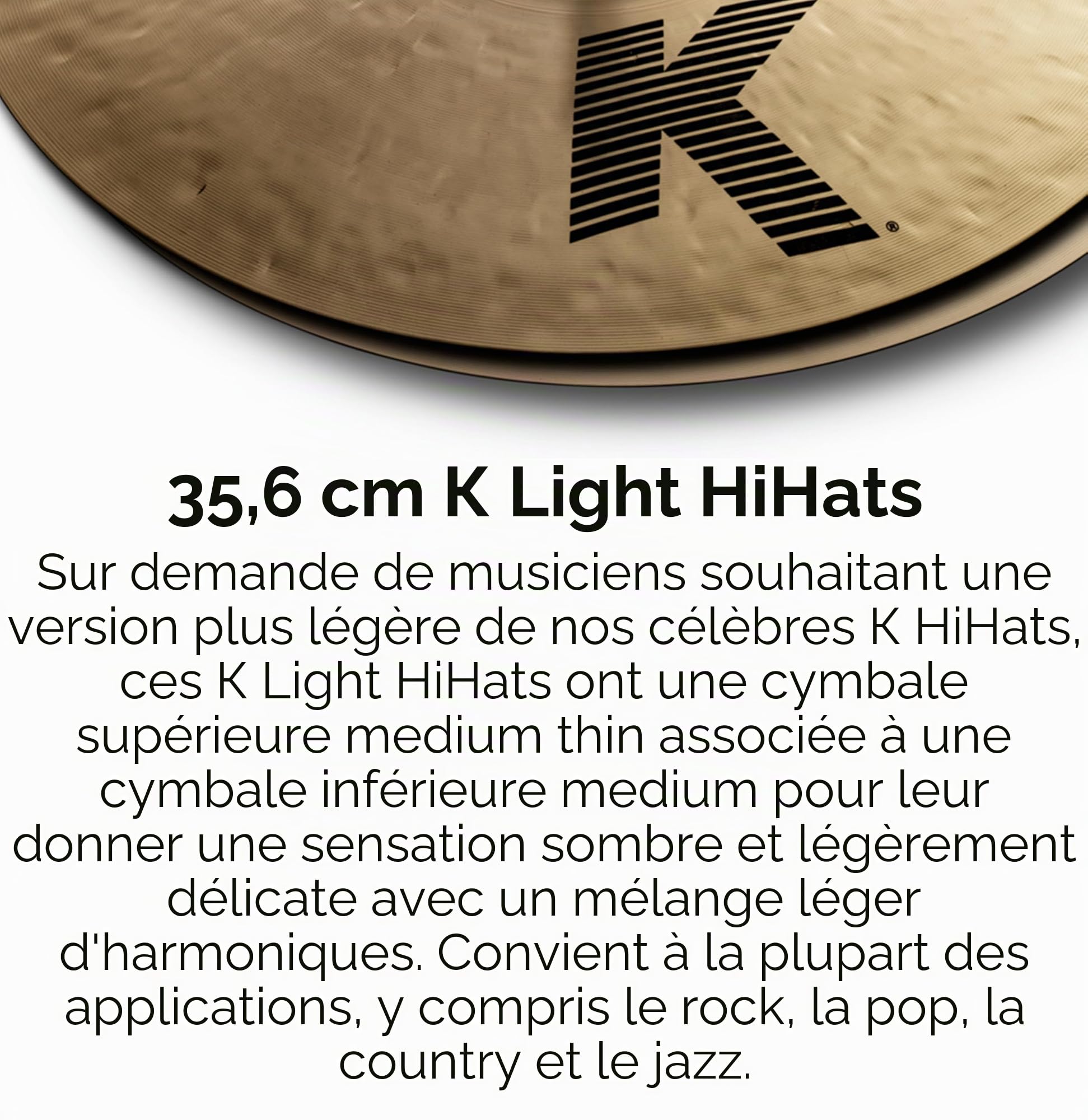 Zildjian K Zildjian Series - 14" Light Hi-Hat Cymbals - Pair