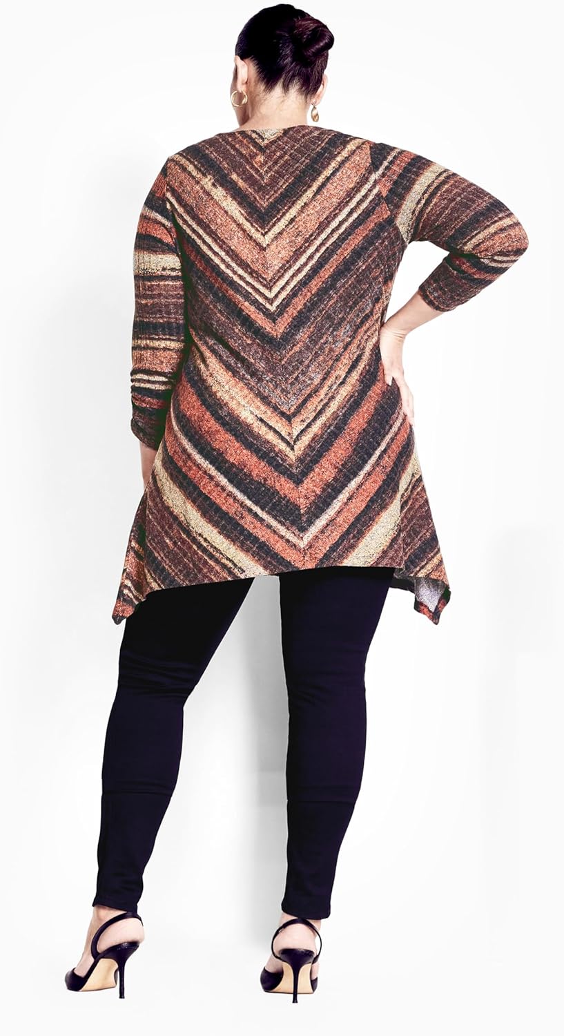 AVENUE Women's Plus Size Tunic - Delaney Stripe - Image 3
