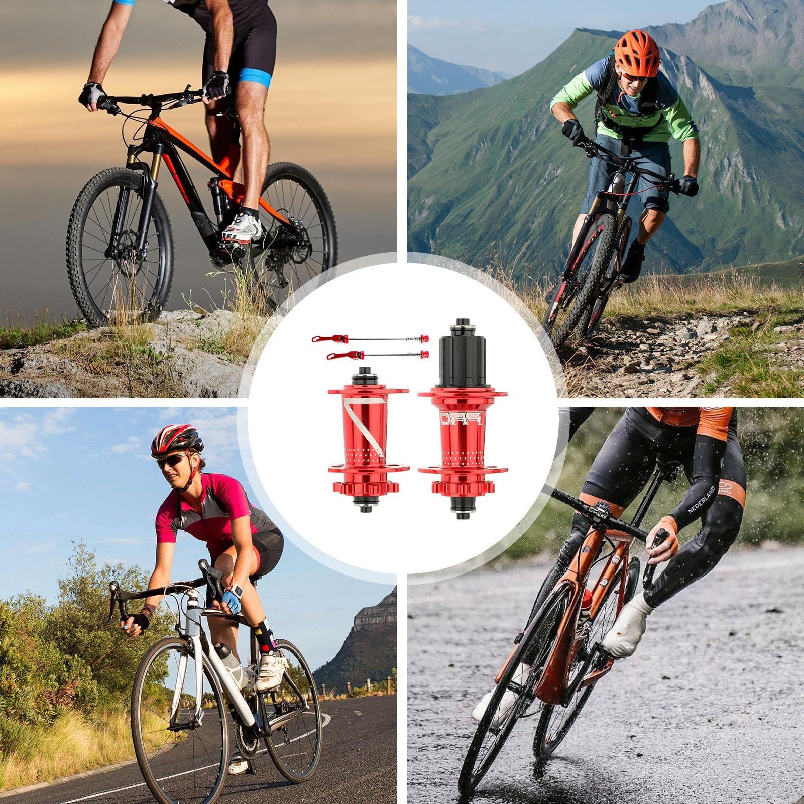 Radnaben für Fahrrad - Elegant Modern, Easy to Used, Widely Used, Safe, Mountainbike-Nabe, Fahrradlagerteile mit, Universal-Achsen-Set | Multipurpose Outdoor Indoor Utility