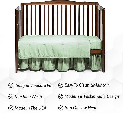 Miniatura 6 de aBaby - Juego de ropa de cama para cuna, 3 piezas, ropa de cama de alta calidad para niños y niñas, incluye sábana bajera súper suave y lavable a