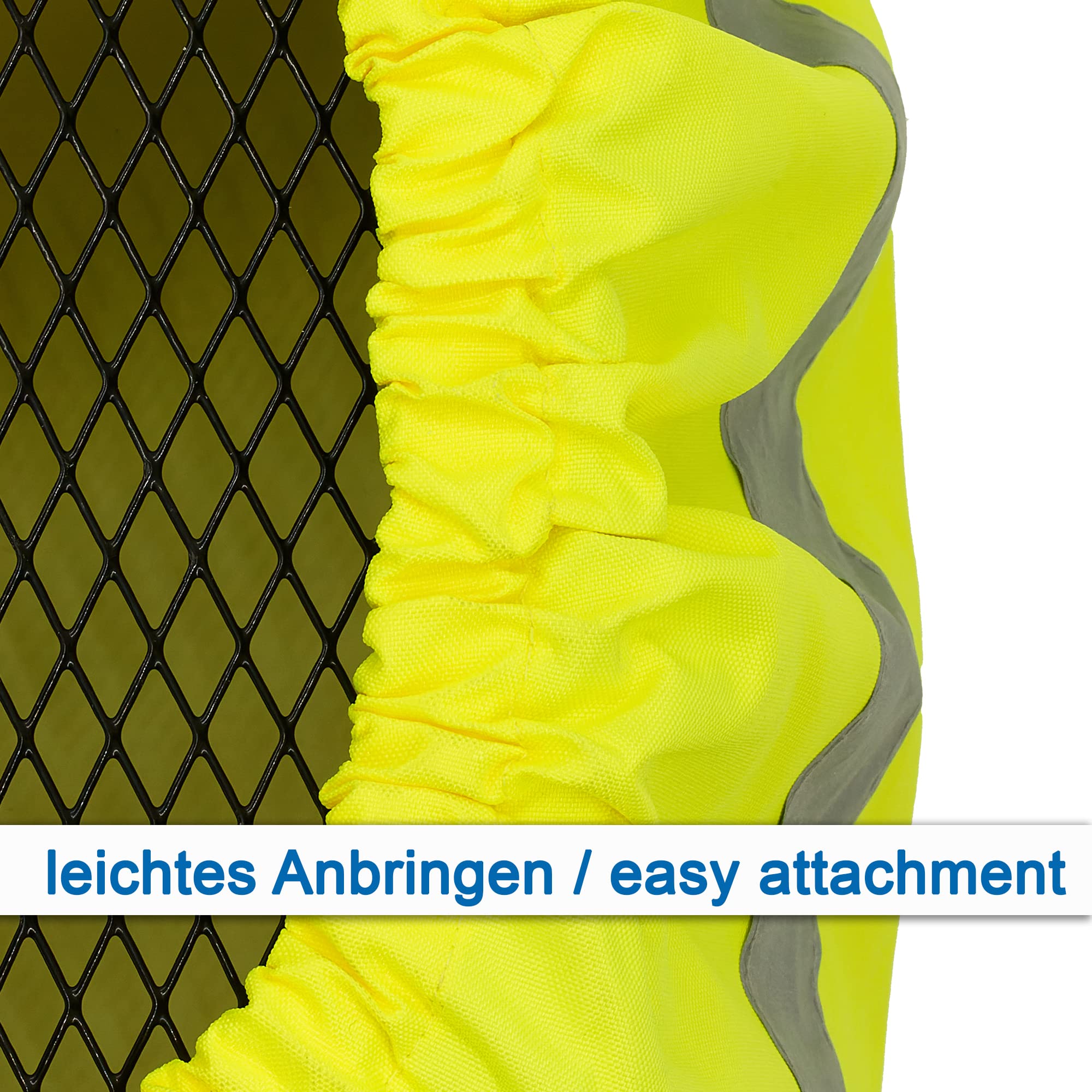 P4B | Protection contre la pluie pour panier de vélo – Couverture de panier de vélo | Jaune fluo réfléchissant | Housse de panier de vélo imperméable