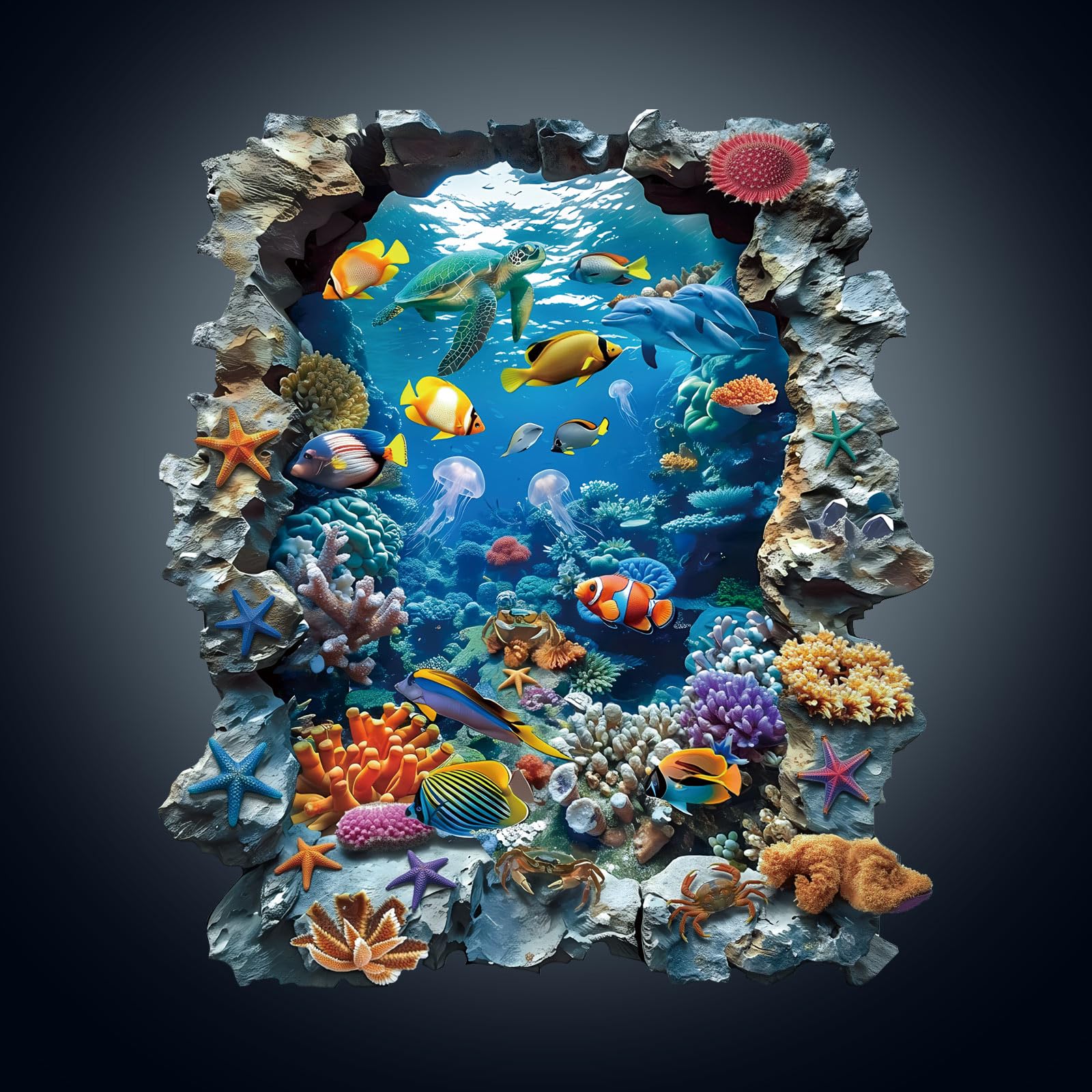 WOODBESTS Wooden Puzzles for Adults, Deep Sea Wonderland Wooden Puzzle, Irregular Unique Puzzles, Beautiful Gifts for Puzzle Lovers (13.4 * 11.8 in 265pcs)