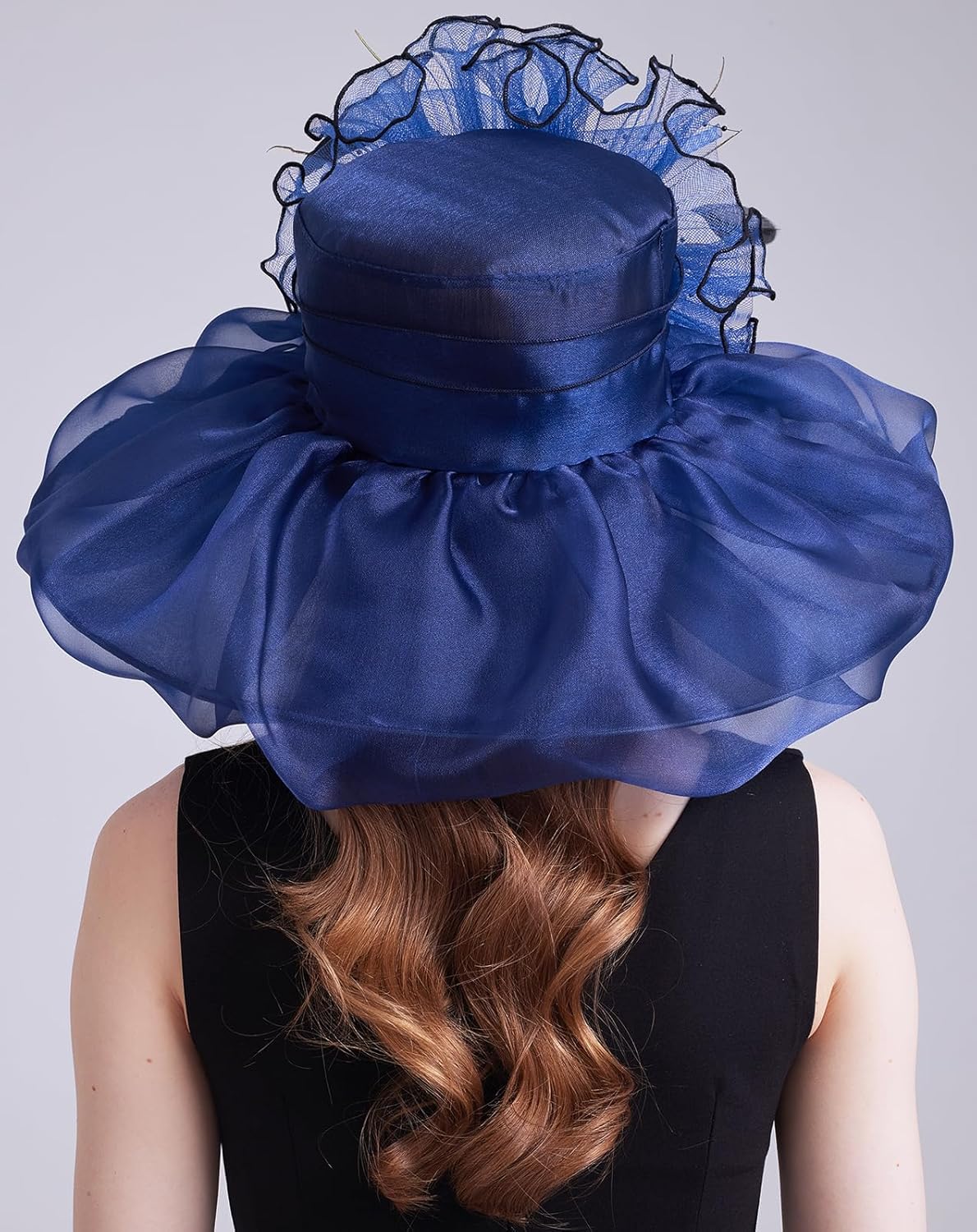 Women's Organza Church Kentucky Hat Fascinato Wedding Cocktail Tea Party Derby Hats Sun Hat
