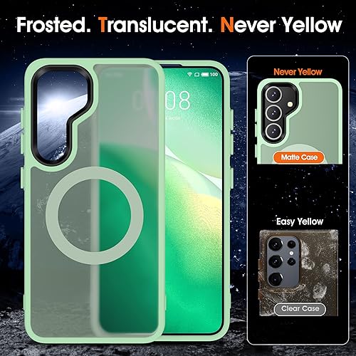 Vista 94 de Oterkin Funda transparente para Samsung Galaxy S24 Ultra, [20 veces antiamarilleamiento] S24 Ultra con 4 bolsas de aire integradas, protección