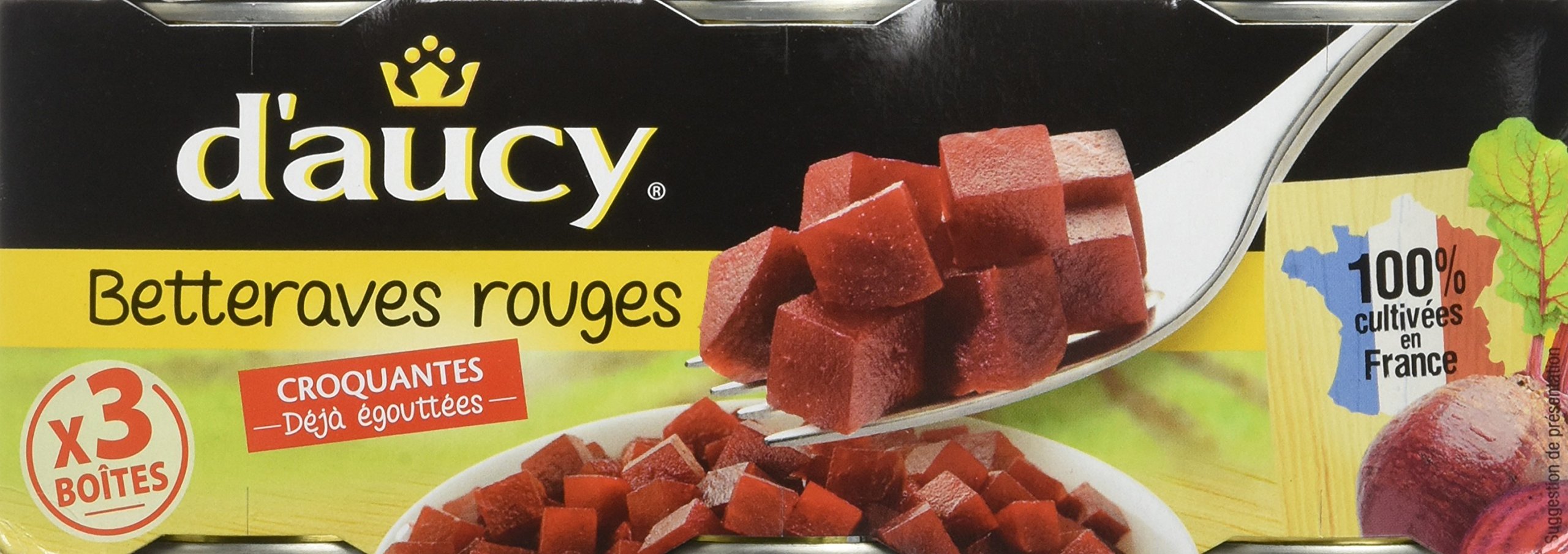 d'aucy Betteraves Rouges Sous Vide 3 x 140 g - Lot de 4