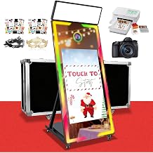 Magic Mirror Photo Booth 65" with Camera and Printer,Built-in PC