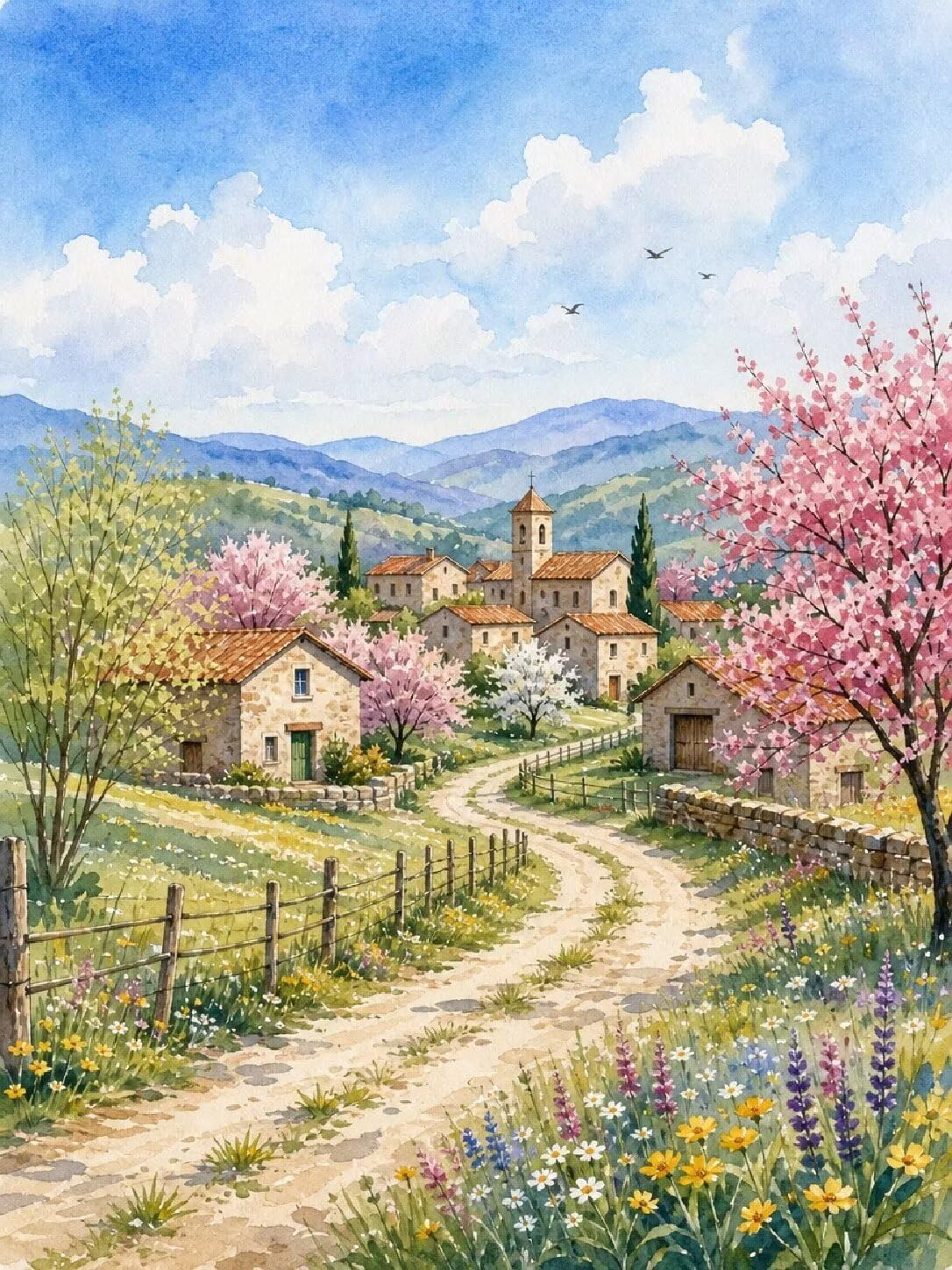 Diamond Painting Rural Kit, Manualidad Creativa y Relajante 70x90cm C8-251