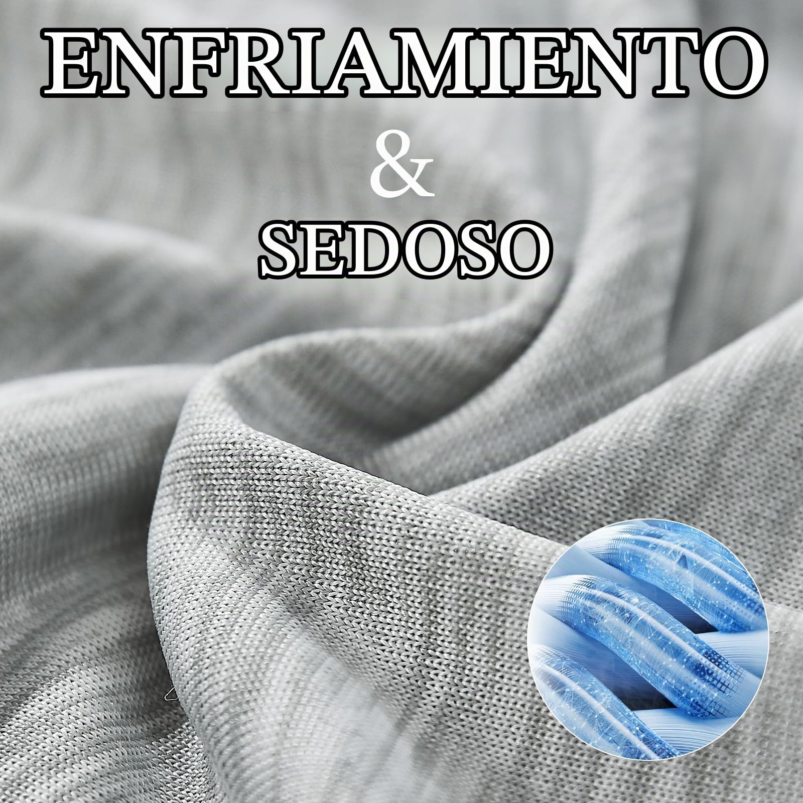 Avoalre Manta Refrescante de Verano 200×220cm Manta Verano de Doble Cara con Fibra de Enfriamiento Japonesa Q-MAX>0.5 Transpirable Suave Anti Estático Alivia Sudor y Ayuda Sueño para Cama Sofá, Gris