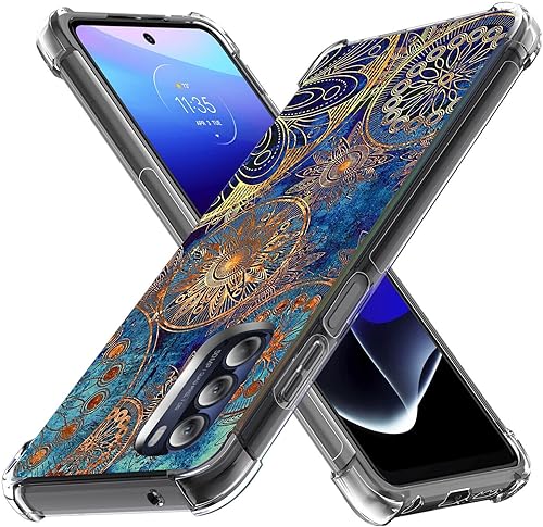 Miniatura 4 de Beaucov Funda para Moto G 5G 2022, magníficos colores, círculo Manala, protección contra caídas, a prueba de golpes, carcasa protectora de cuerpo