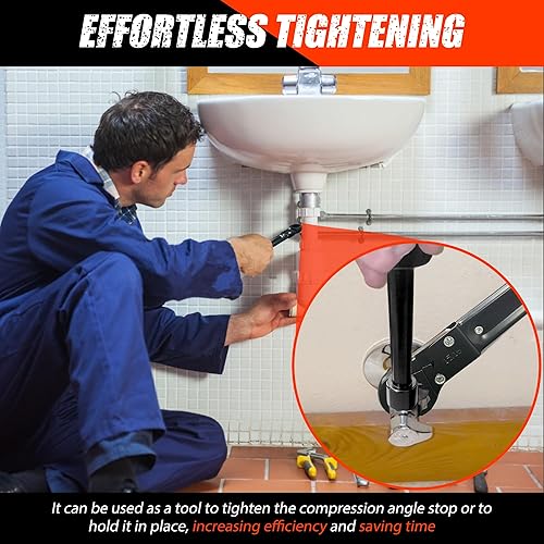 Miniatura 3 de Herramientas de fontanería, kit de llave doble Kwik Tite, llave de parada angular, llave de fontanería. Juego de herramientas de fontanería