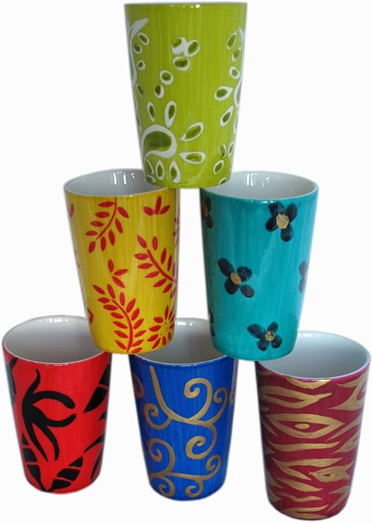 Set 6 Bicchierini Accartocciati In Porcellana - Colorati, Adatti Al Microonde - Foto 2