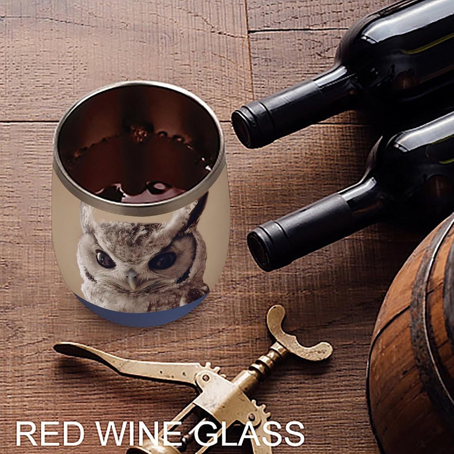 Owls Is Watching You Insulated Drinking Cup Stainless Steel Coffee Mug Wine Tumbler with Lid 12OZ