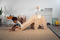 Vista 8 de Avenlur Nima - Tobogán interior con forma de elefante Montessori Waldorf, seguro, resistente y confiable, espacio de juego interior perfecto