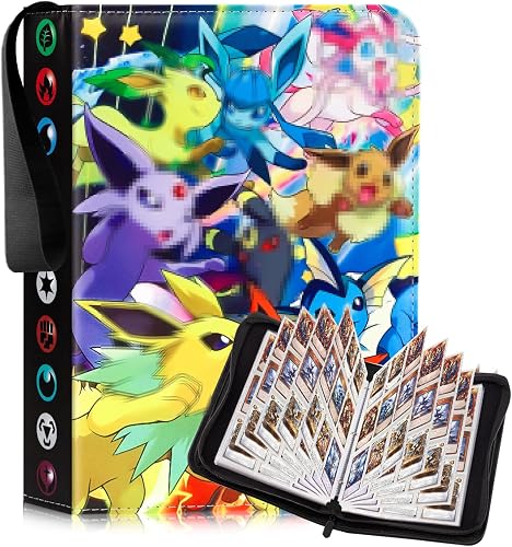 50 Page Trading Card Binder 900 Pockets Card Album Holder,Waterproof Trading Card Albums,Card Binder Folder with Zipper for Boys Girls