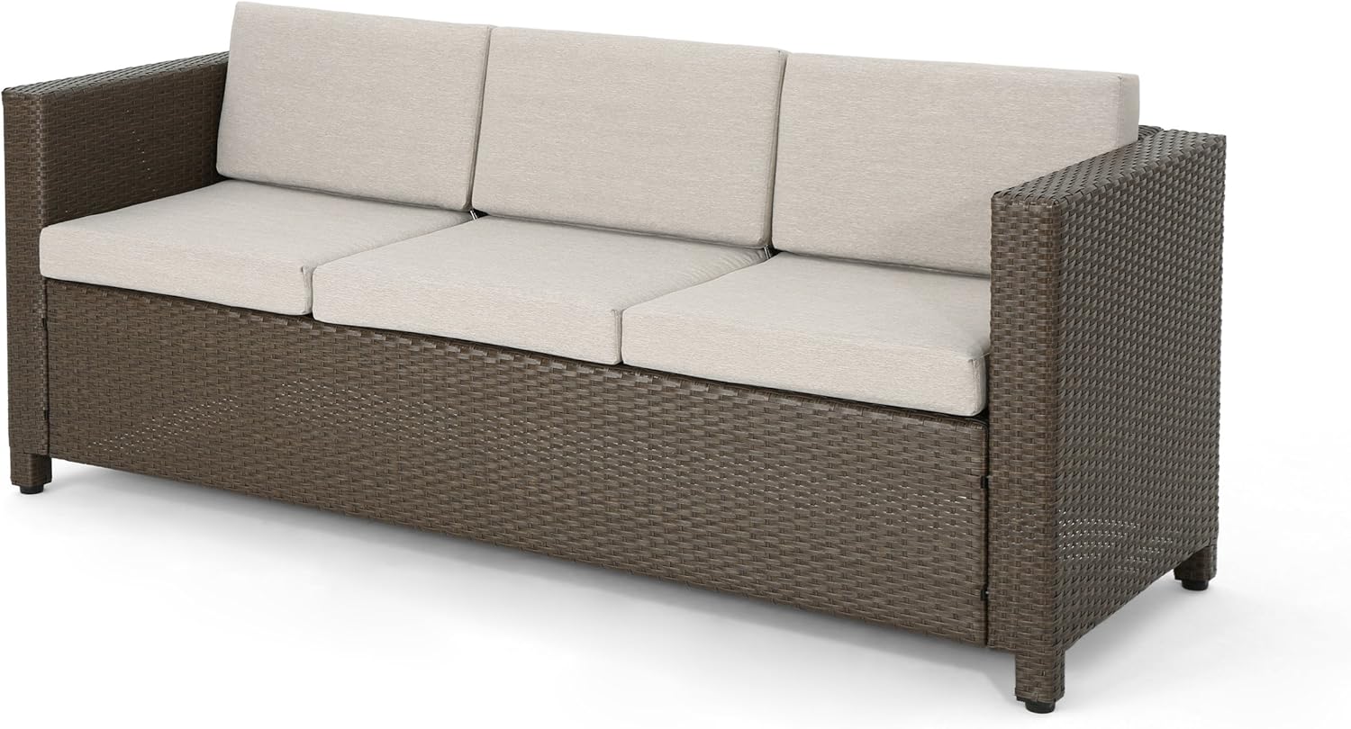 3 seater wicker outdoor lounge