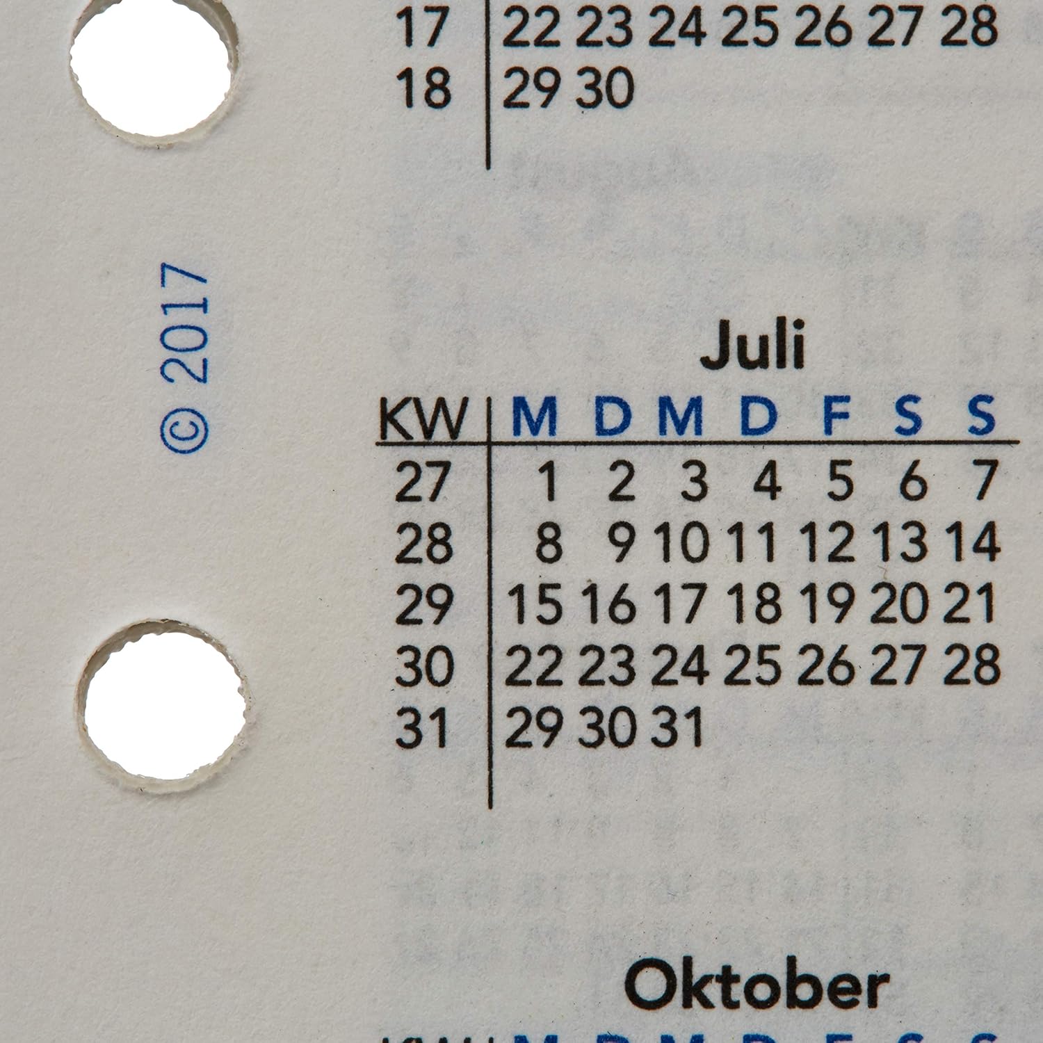 Filofax 000019 68240 Calendar