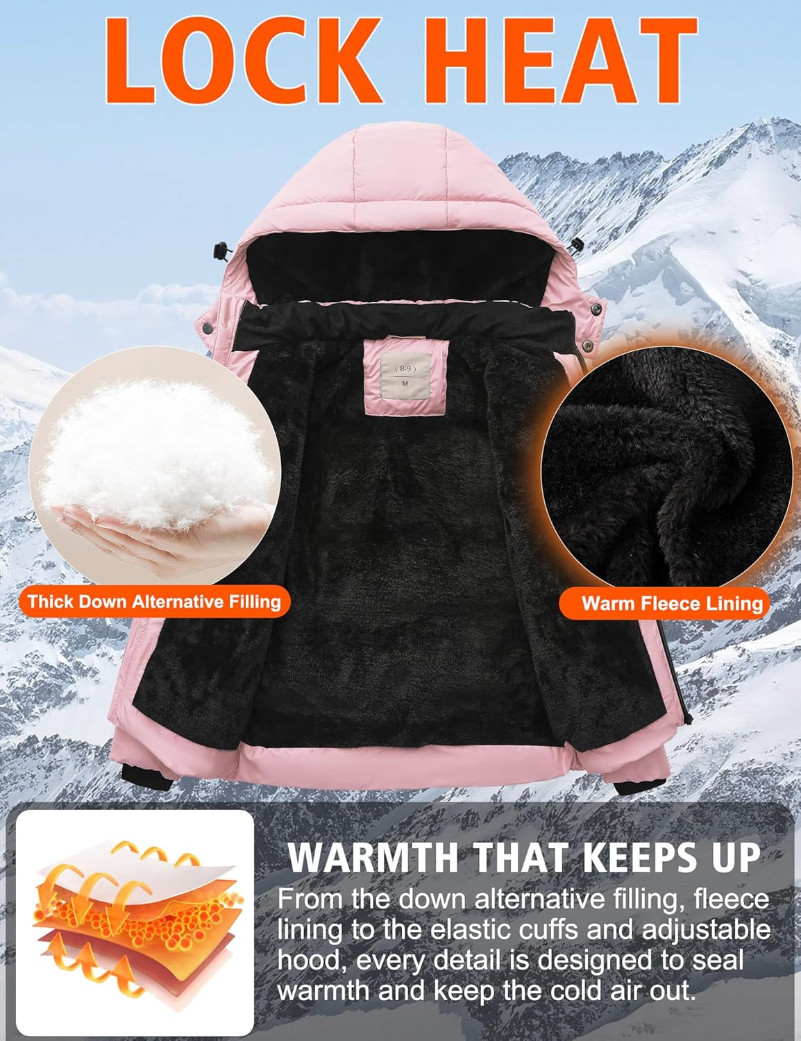 Boys' Winter Coat Kids Puffer Winter Jacket Thick Fleece Lined Warm Hooded Outerwear Coats for Boys Girls (4-15) - Image 2