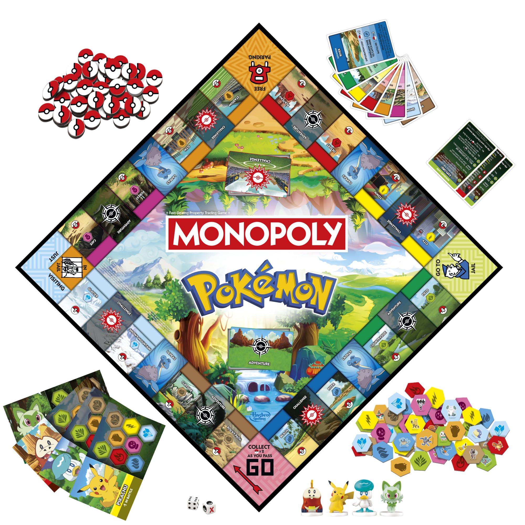Monopoly Pokémon Edition, gioco da tavolo - versione inglese