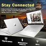 HP Stream 14" HD Laptops for Student & Business, Intel Processor N150, 4GB RAM, 288GB Storage (128GB UFS+160GB Docking Station Set), Copilot AI, 1-Year Office 365, 720p Camera, Win 11, Silver