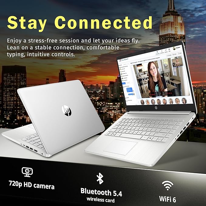 HP Stream 14" HD, Celeron N150, 16GB RAM, 288GB, Win 11 S, Plata miniatura 4