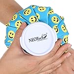NeoTech Care Ice Bag, Screw Top Fillable, Reusable (Smiley Face Design, 5 inch)