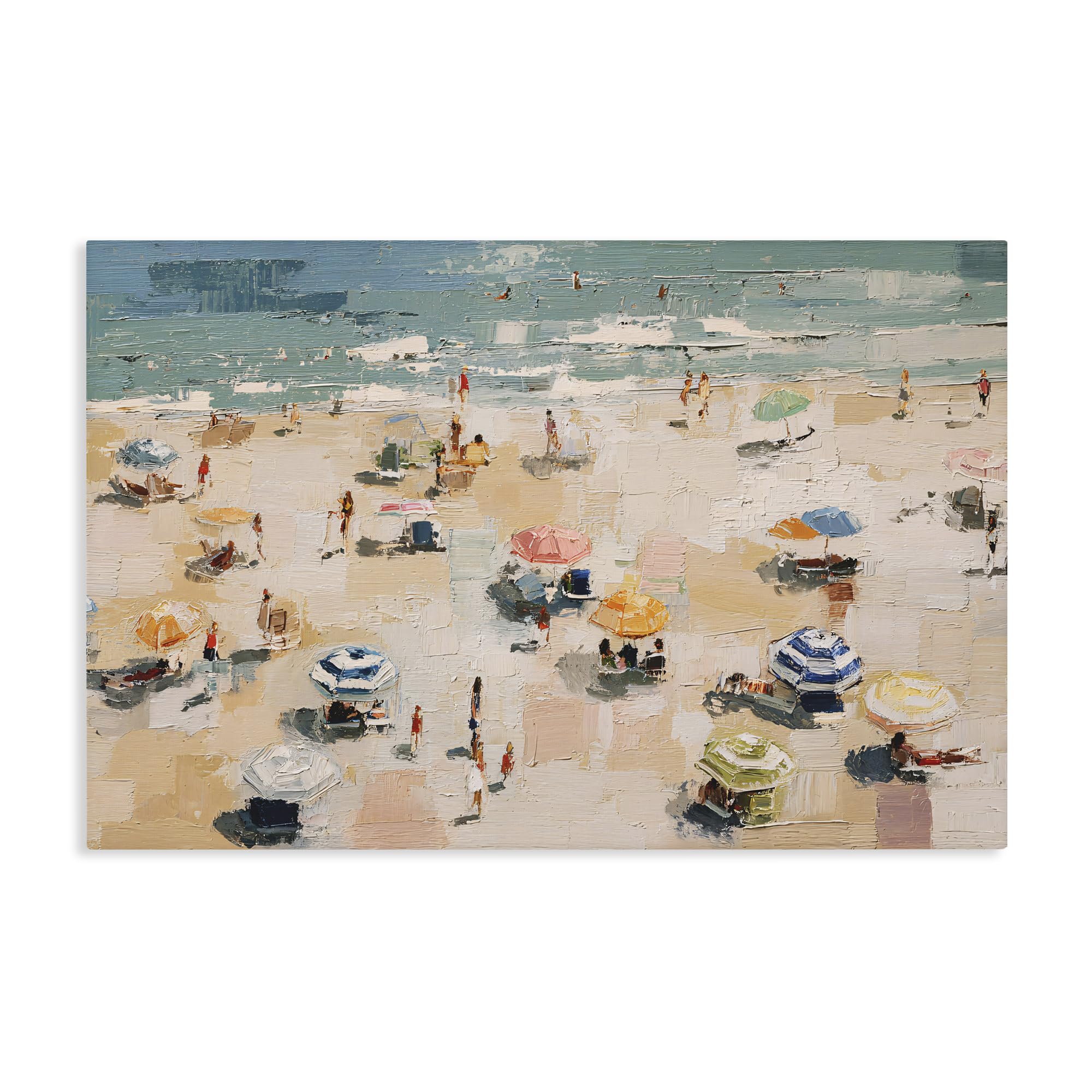Stupell Industries Unframed 'Summer Beachgoers Expression'| Canvas Art