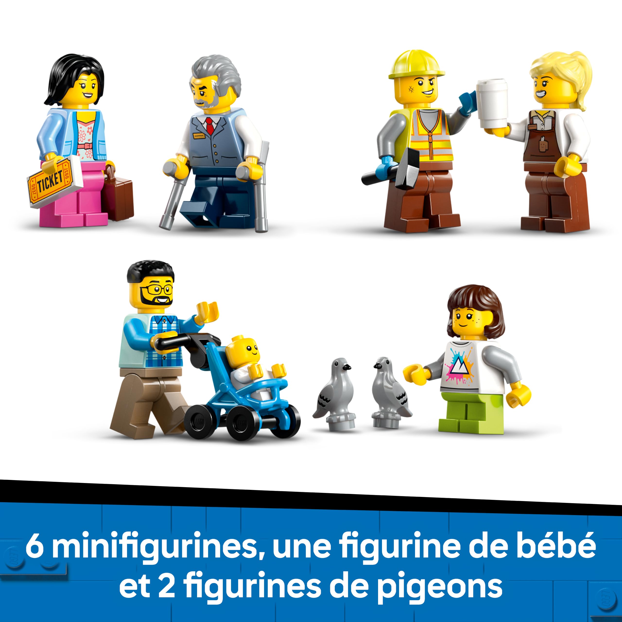 LEGO City La Gare Centrale - Jeu de Construction avec Autorail de Maintenance, Ascenseur Fonctionnel, 2 Quais & 1 Rail - 6 Minifigurines - Cadeau Original pour Garçon ou Fille dès 7 Ans 60469