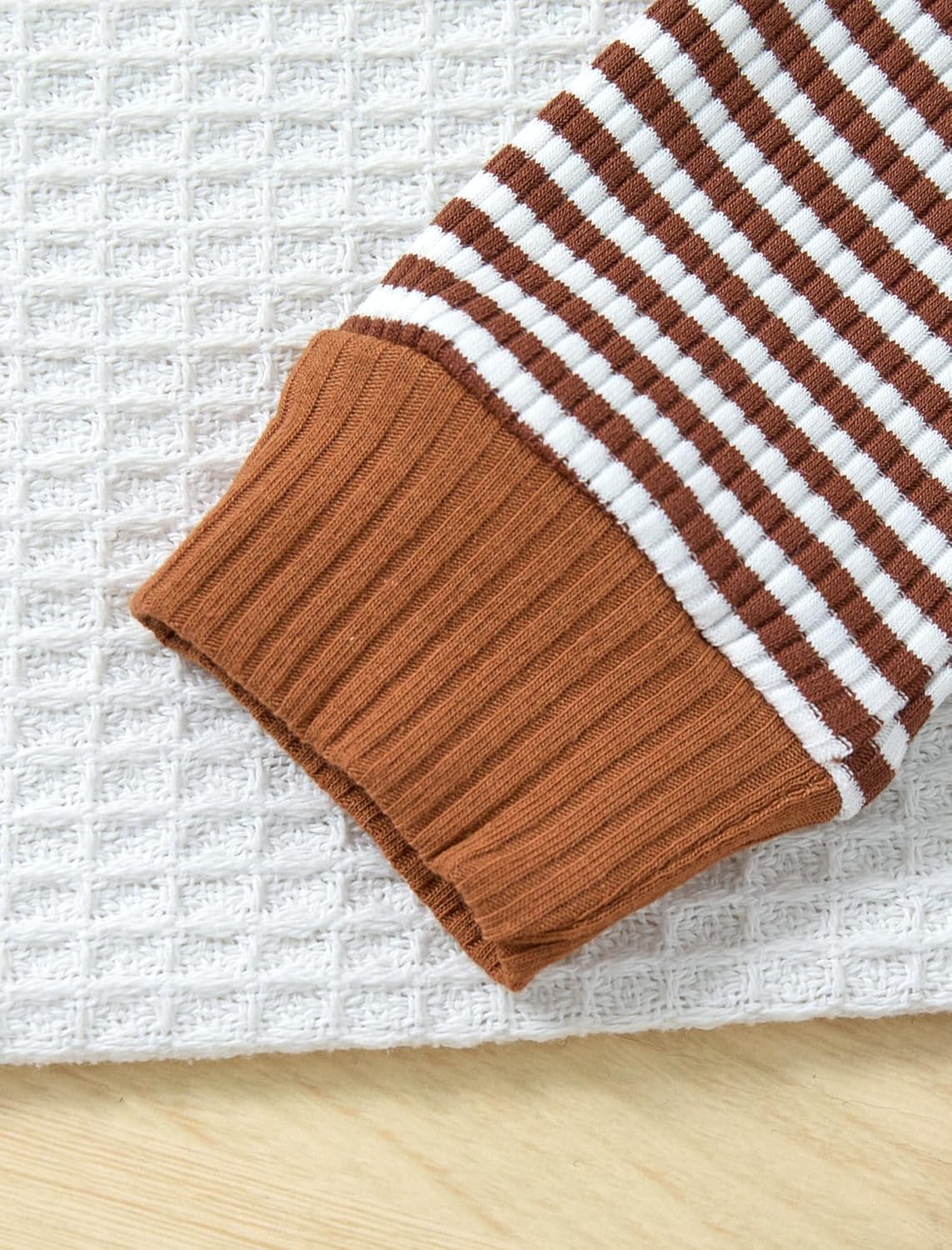 Newborn Baby Boy Clothes Ribbed Knit Long Sleeve Romper and Pants Set Fall Winter Baby Boy Outfits - Image 4