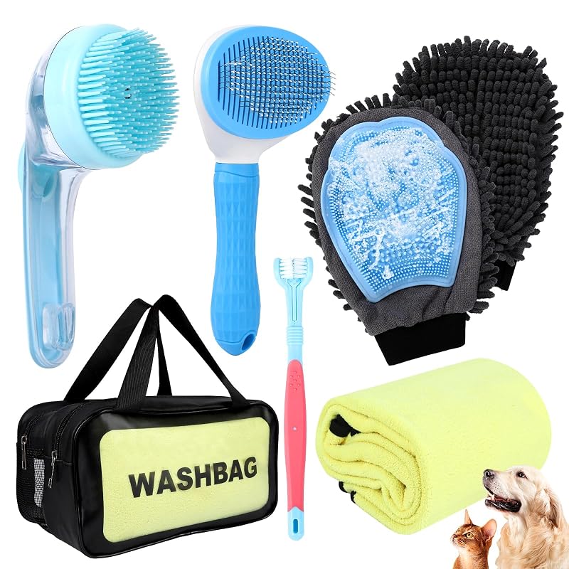 Kit de Higiene e Tosa para Cães com Escova, Luva e Toalha Generic FA0001