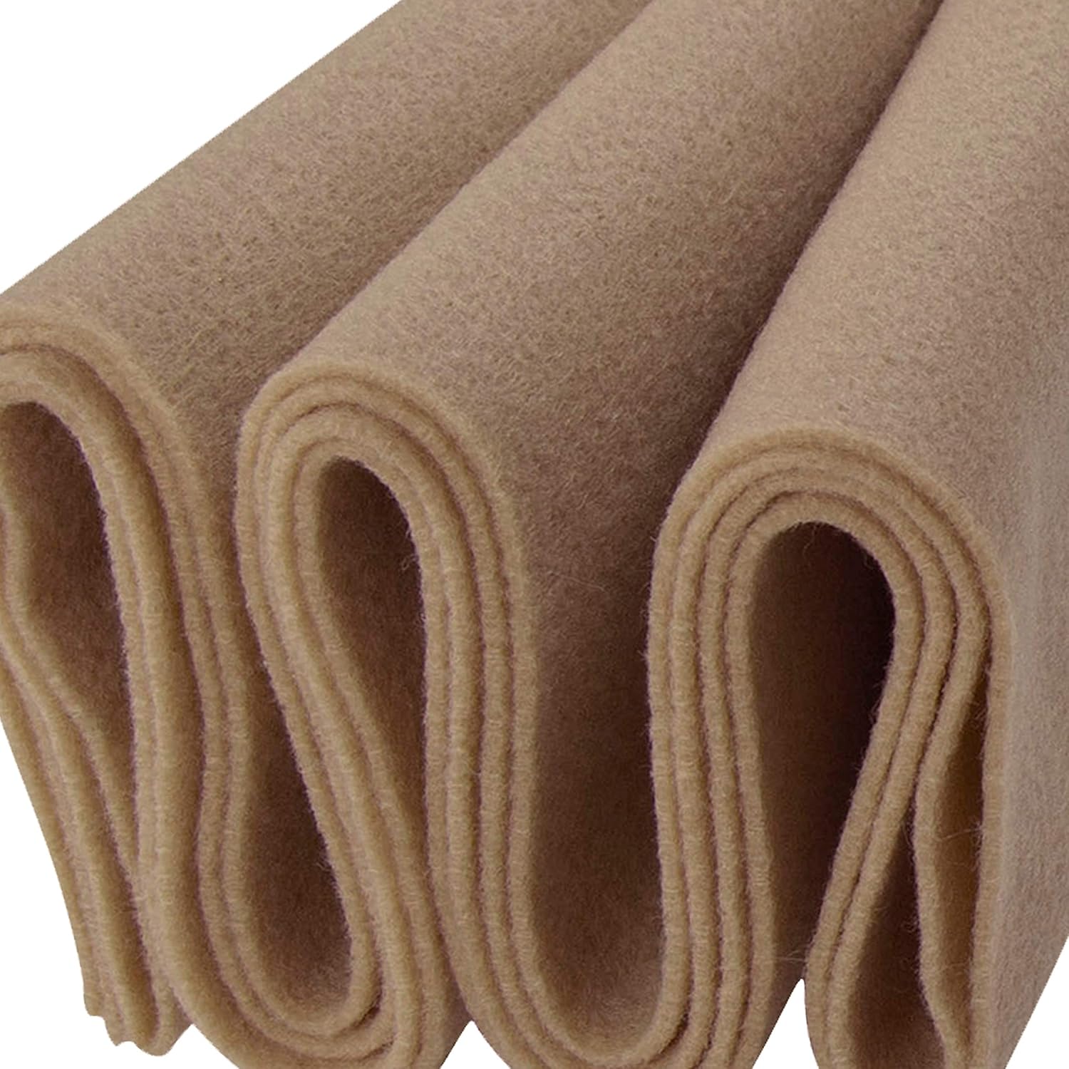 Felt Fabric | 72 inches Wide & 1.6mm Thick Taupe Fabric | Non-Stiff, Soft Fabric Material | Felt Fabric by The Yard | Soft Felt Roll for Crafts, Sewing and Padding | 2 Yards Fabric Taupe
