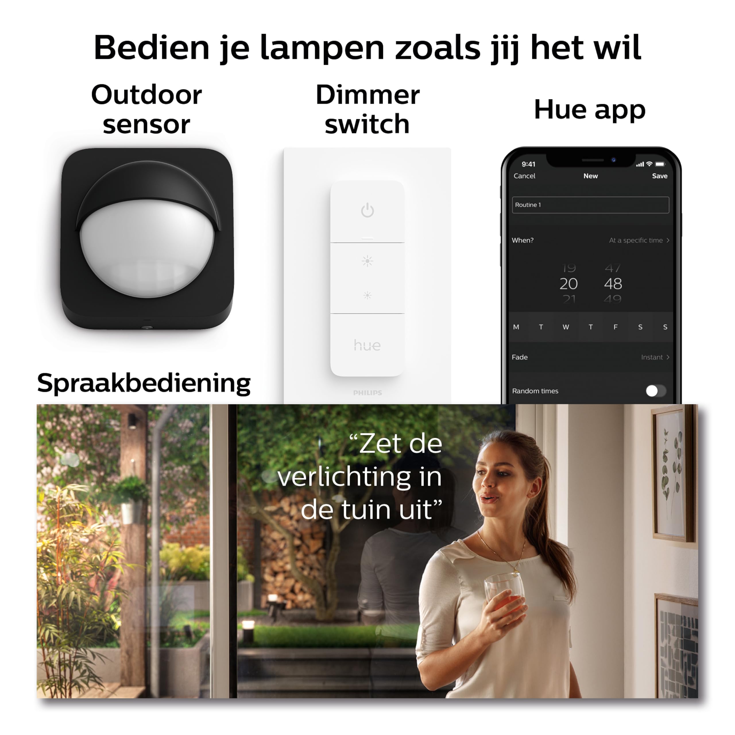Philips Hue White And Color Ambiance Palo da Esterno LED Smart Calla, Estensione del Kit Base, LED Integrato, Luce Bianca o Colorata, 8 W, Nero, Piccolo