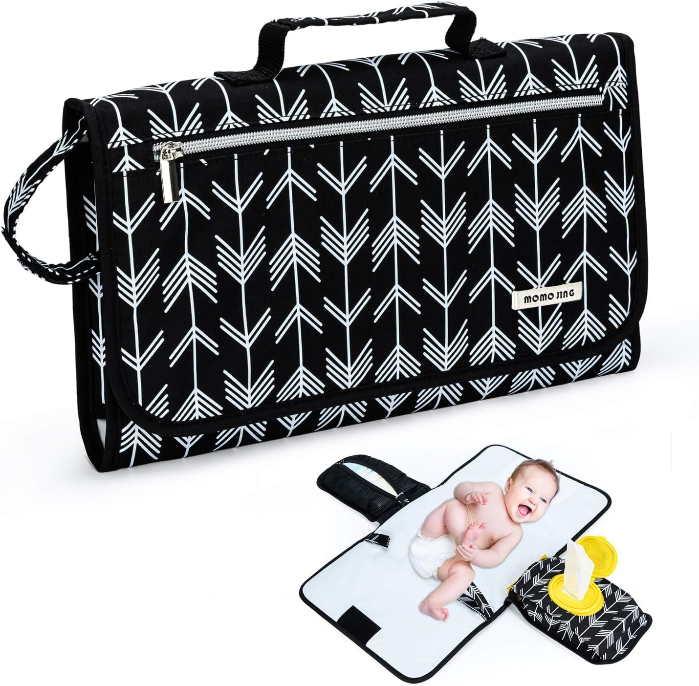 Momojing Portable Diaper Changing Pad, Waterproof Portable Changing Mat