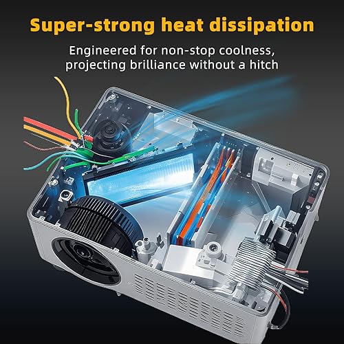 Miniatura 4 de Soporte inteligente para proyectores 4K, viene con un mini soporte, mini proyector con altavoz estéreo, proyector portátil Full HD 1080P, compatible