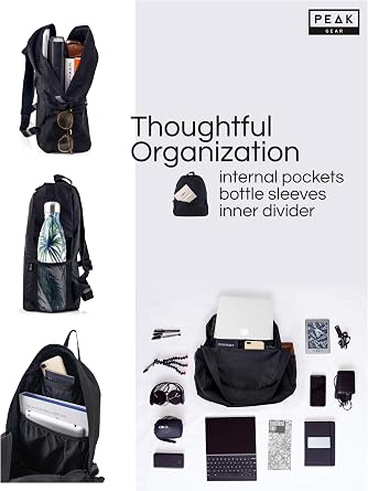 Peak Gear Foldable Backpack - Compact Packable Day Pack - Includes Lifetime Lost & Found ID