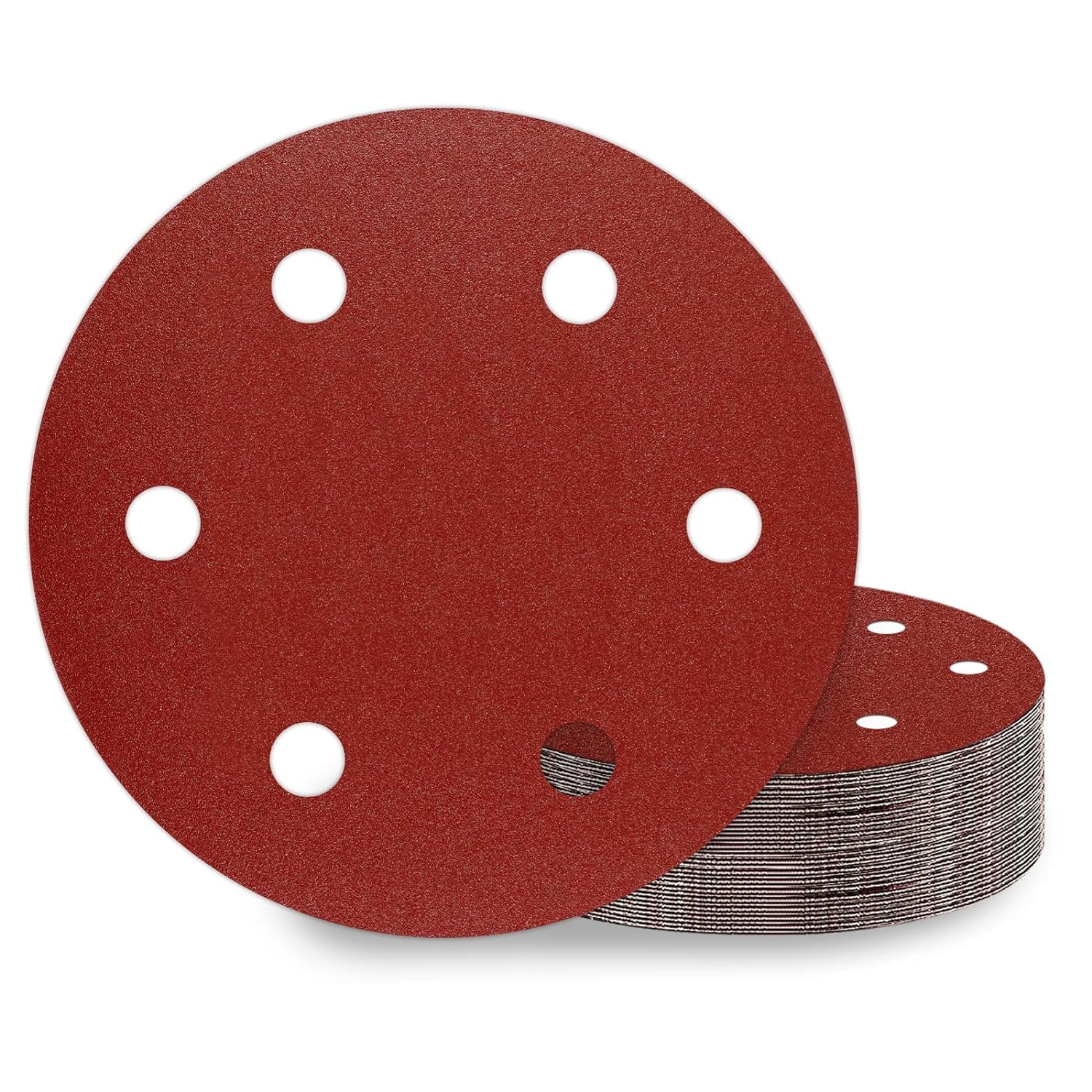 9 Inch Sanding Disc 150 Grit Hook and Loop Sandpaper for 6 Holes Drywall Sander Remove Popcorn Ceiling Sheetrock (30 PCS)