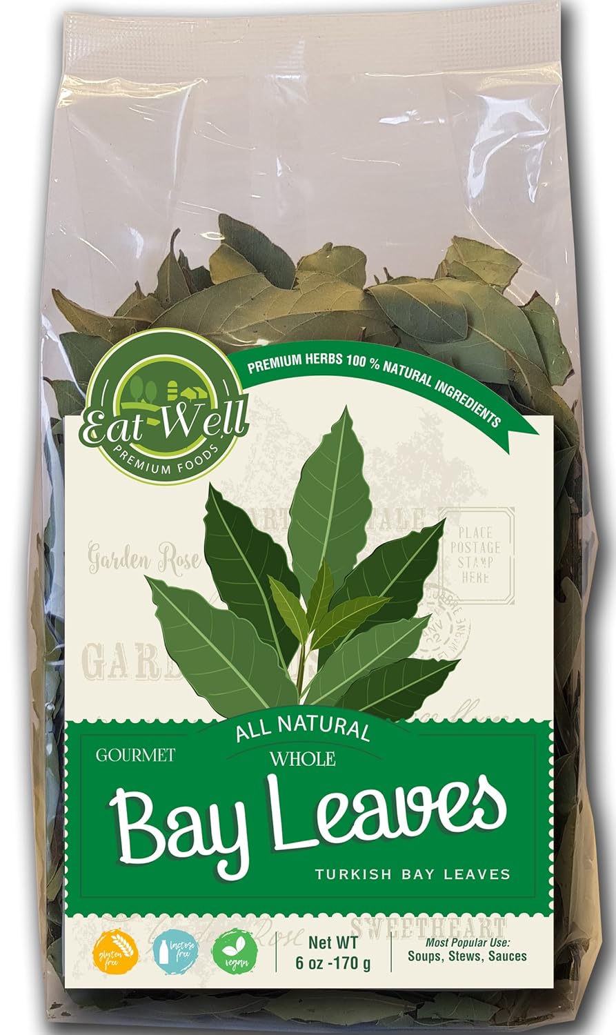 Eat Well Dried Bay Leaves Bulk Size 6 oz, Premium Turkish