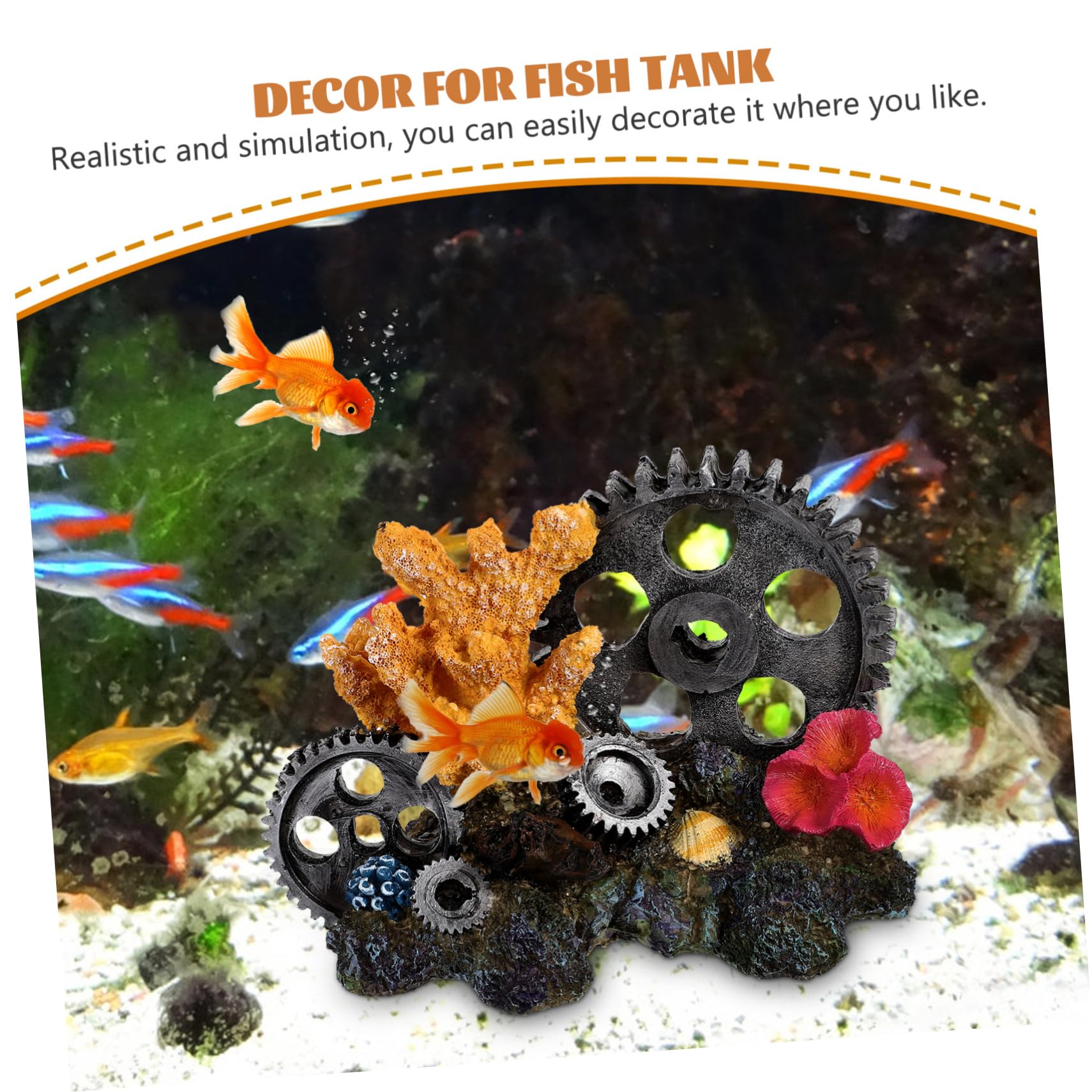 POPETPOP Adornos De Resina para Acuario Decoración De Resina para Acuario para Uso Peceras Rocas De Pecera