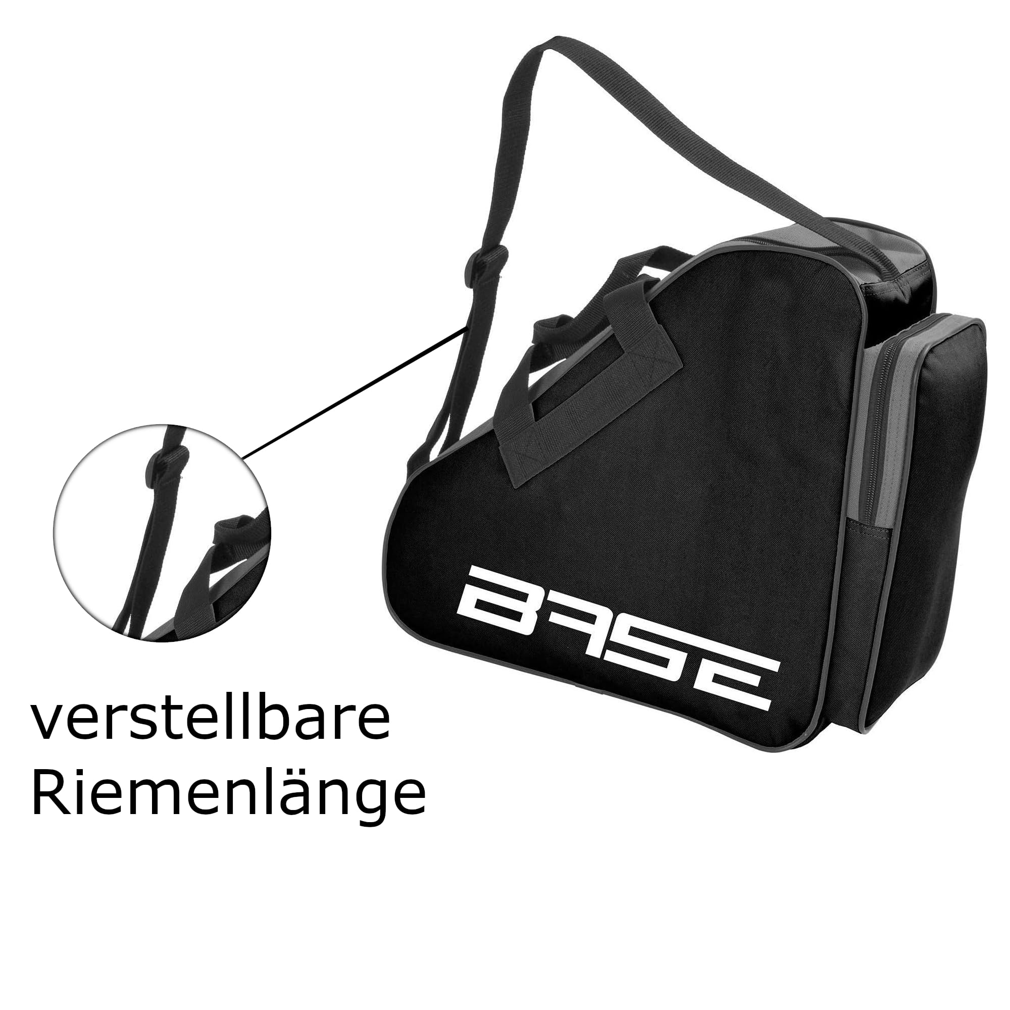 BASE - Skatebag I Schlittschuhtasche mit Henkeln I Eishockey-Bag mit Reisverschluss & praktischen Fächern I inkl. verstellbarem Trageriemen
