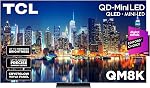 TCL Téléviseur intelligent QLED 4K 75 po série QM8K avec Google TV (modèle 2025) nouveau système de contrôle Halo, série de gradation précise LD2500, HDR 3000 nits de pointe, audio par Bang & Olufsen