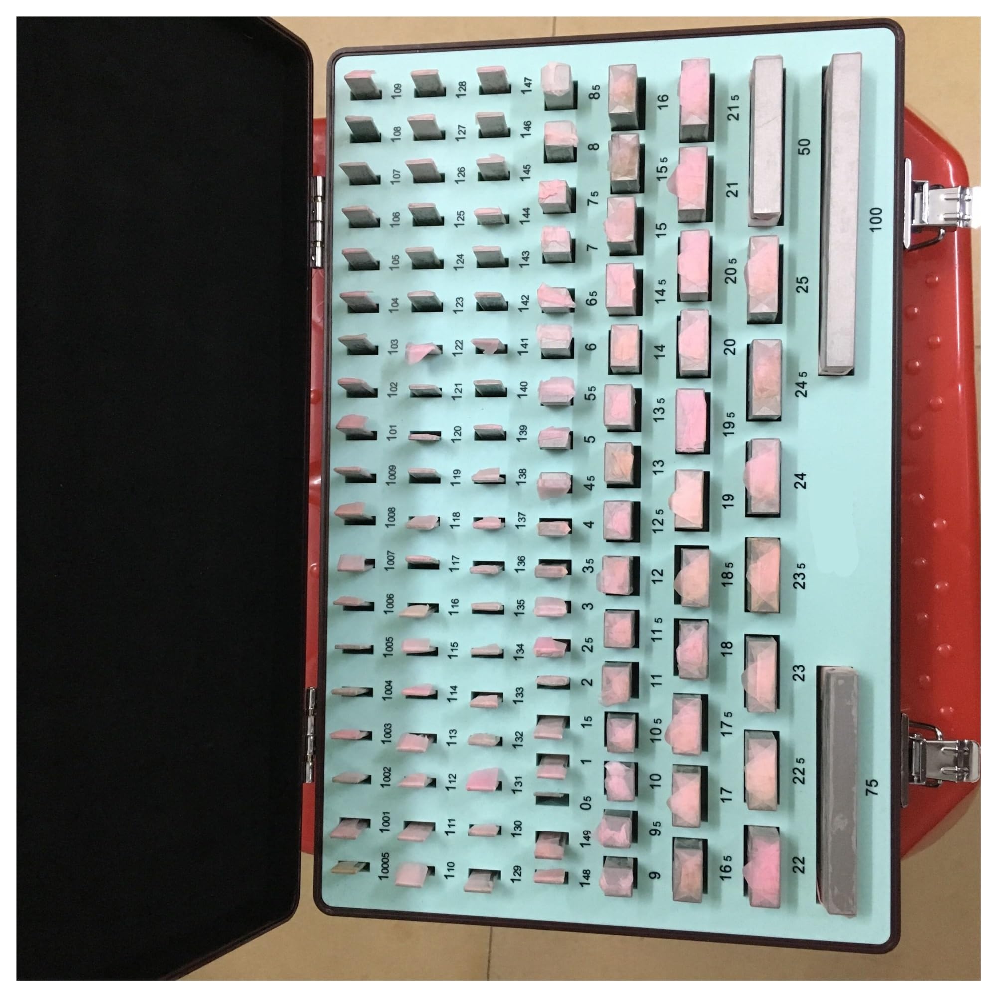 Juego de bloques calibración grado 0, instrumentos medición, 112 piezas por juego, acero 1,Alta Precisión