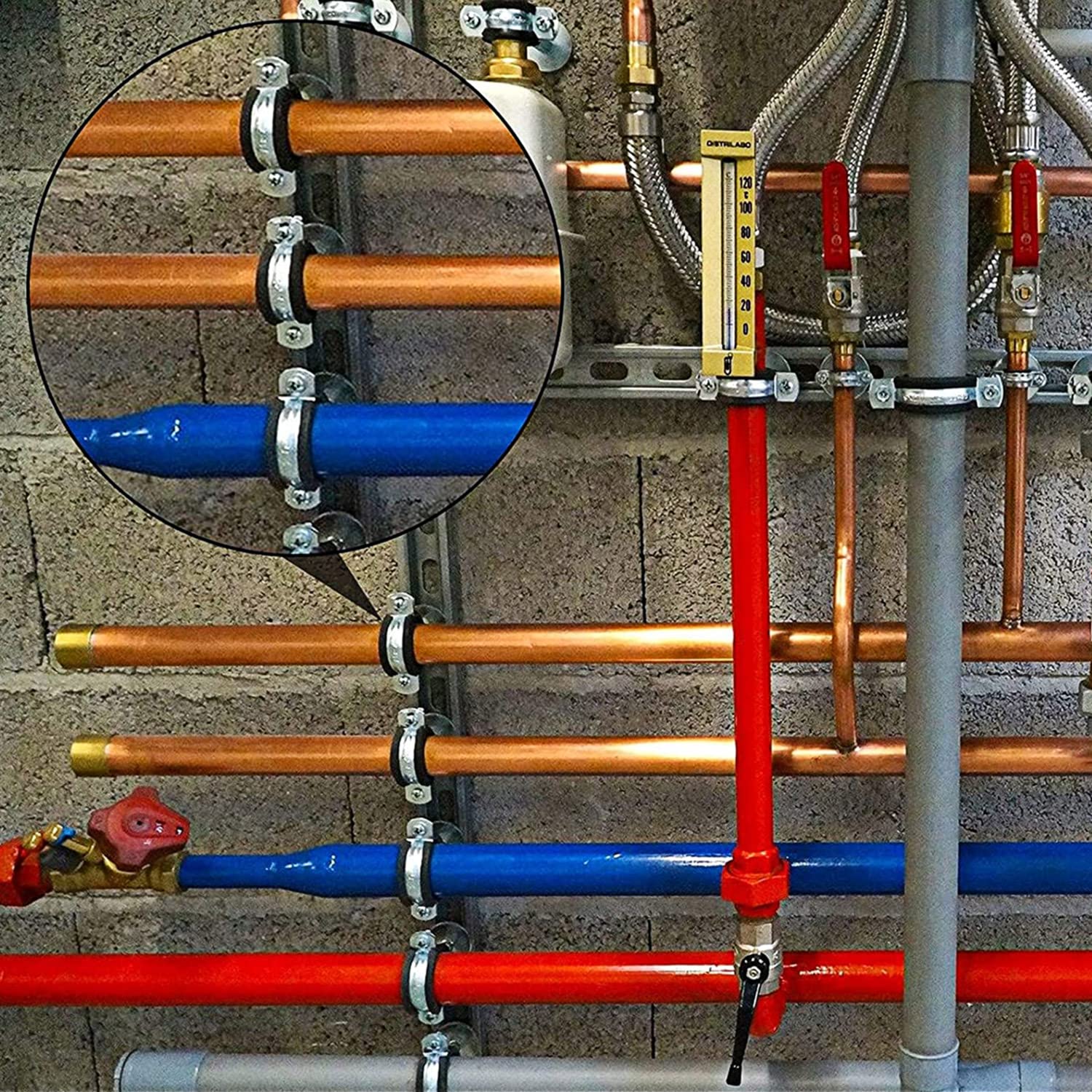 Set Di 7 Morsetti Per Tubi In Acciaio Stonylab - Pinze Di Mohr Per Laboratorio E Uso Domestico