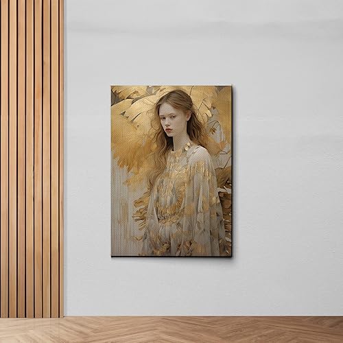 Miniatura 7 de Original Ginkgo biloba Print On Canvas, Modern Textured Gold Wall Art, Abstract Gold Leaves Print, Living room Wall Decor, Modern Art Canvas, Wall